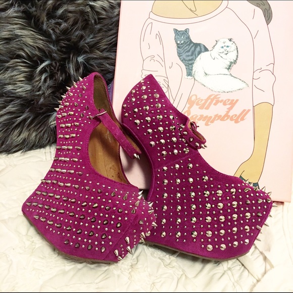 JEFFREY CAMPBELL Fuchsia Studded Creepers