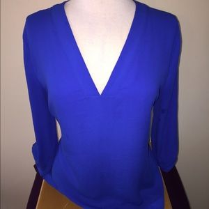 Royal Blue Bohemian Style Blouse