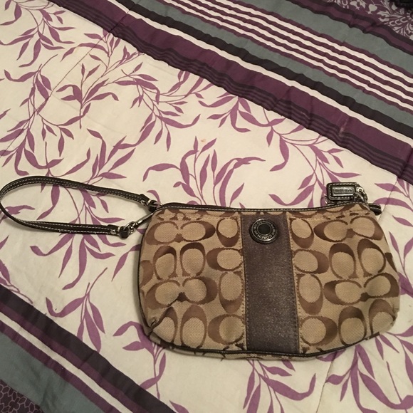 Authentic coach wrist wallet
