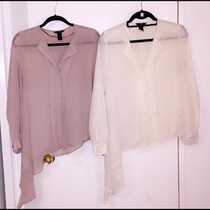 Bundle of Chiffon asymmetric blouses