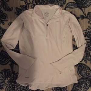 White Nike Dri-Fit Long Sleeve Shirt