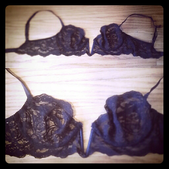 Vintage Goth Widowspeak Black Lace Bra