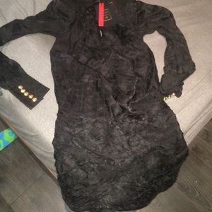 Balmain x H&M Blac Jacquard Romper Dress size 6