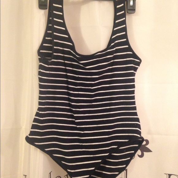 Striped body suit