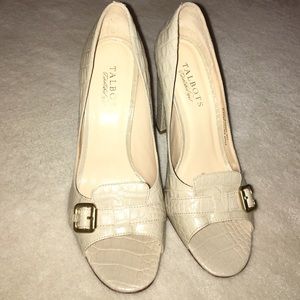 Talbots leather chunky heels