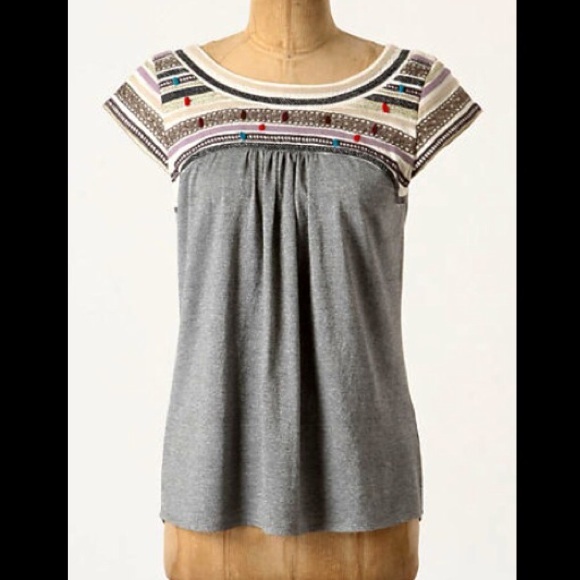 Anthropologie Tops - Bits of Jubilee Boatneck shirt / blouse / top