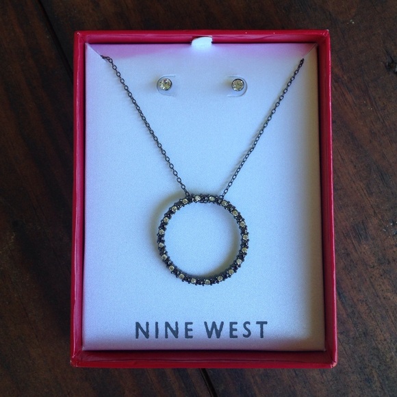 Nine West Crystal Necklace/Earring Set