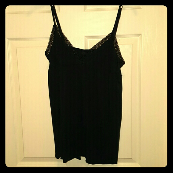 Beaded black top