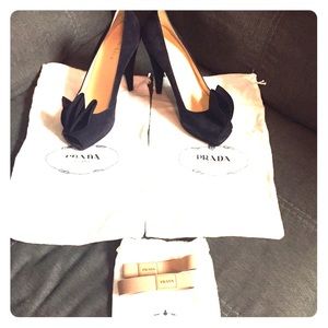 Navy Blue Prada Heels
