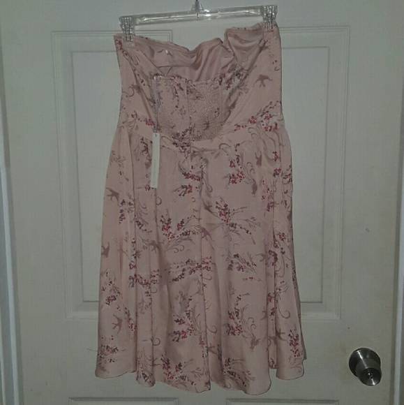 NWT LC dress, vintage, size 12, pink with birds - Picture 2 of 4