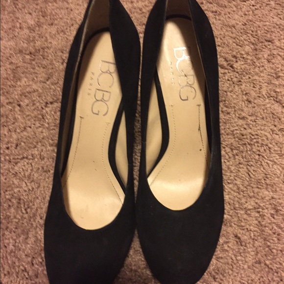 Bcbg black suede heels