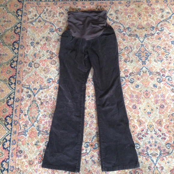 Corduroy black maternity jeans