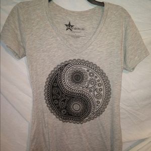 Grey Yin-yang t shirt