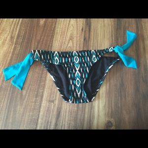 Hurley blue and black bikini bottoms
