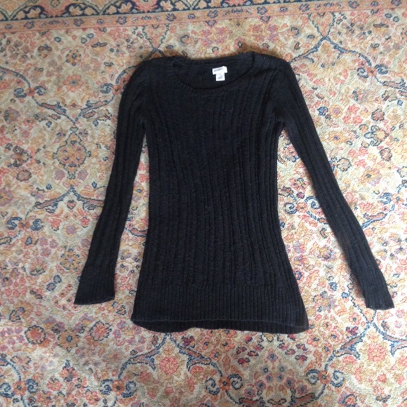 Black knit maternity sweater