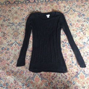 Black knit maternity sweater