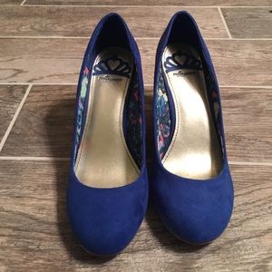 Fergalicious Blue Wedges