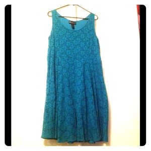 Lane Bryant Teal Skater Dress (size 16)