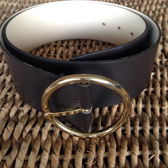 Chocolate brown Italian leather belt