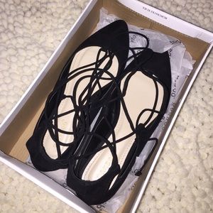 ❗️FINAL DAY ❗️ Black Lace up Flats