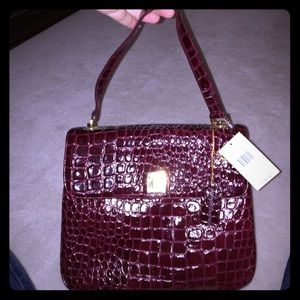 Lord and Taylor alligator feel leather bag