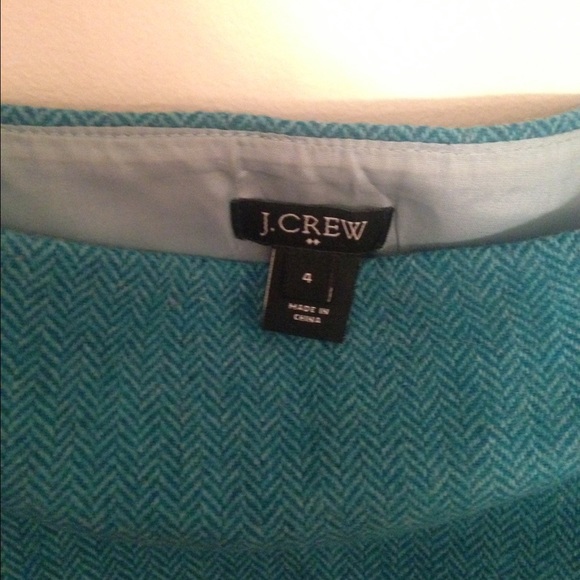 Jcrew herringbone green skirt - Picture 3 of 3