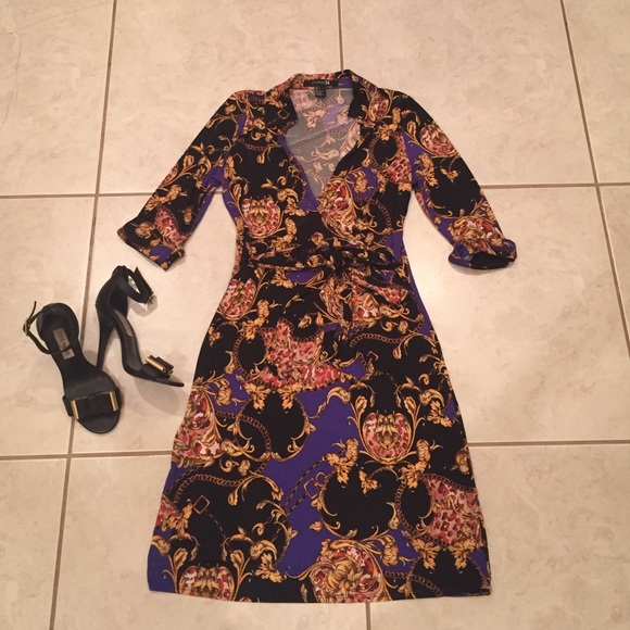 F21 - Wrap around dress + F21 black white dress