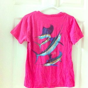 Guy Harvey swordfish shirt pink