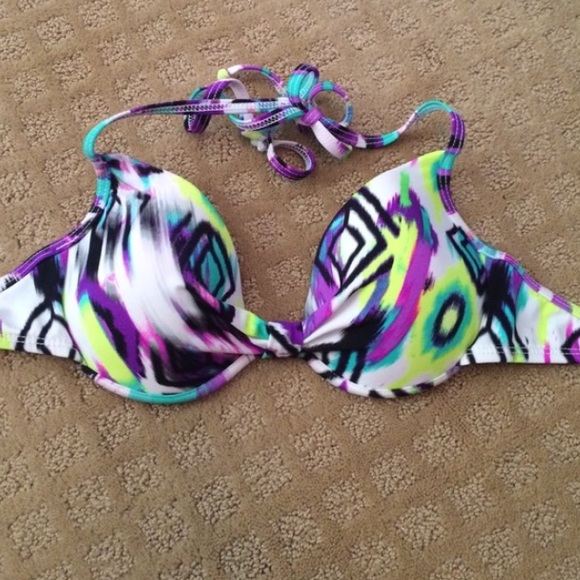 Full Tilt Other - Patterned Halter Bikini Top