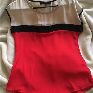 Blocked color blouse