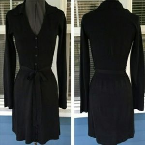CONNECTED APPAREL Black Sweater Dress