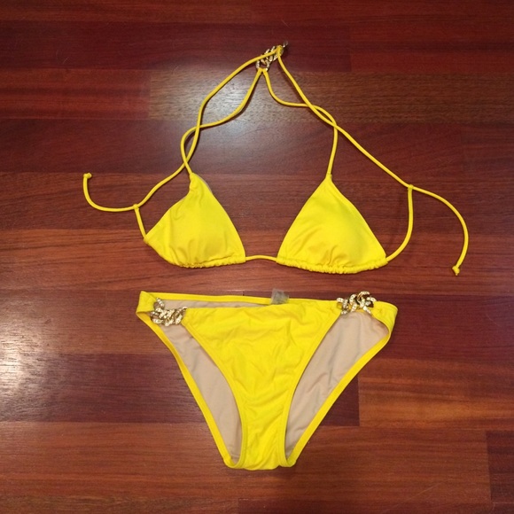 Victoria's Secret Other - Gorgeous yellow bikini with bling