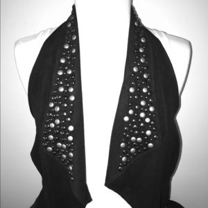 Black Studded Vest