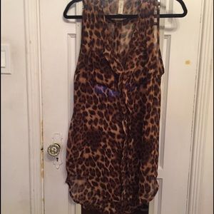 Leopard Sheer Blouse/ Dress