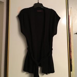 Black sleeveless sweater