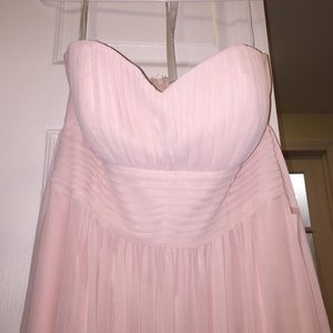 Long petal pink dress