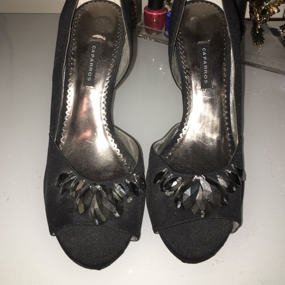 Caparros Black Evening Heels