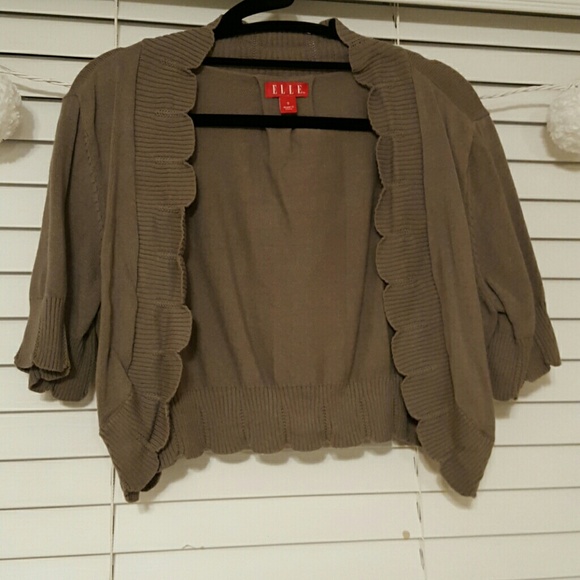 Scallopped gray elle sweater
