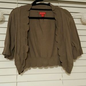 Scallopped gray elle sweater