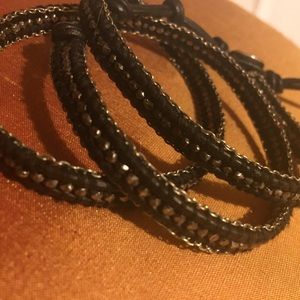 Black CHAN LUU Wrap Bracelet