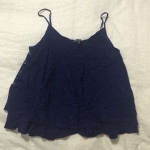Express blue lace crop tank