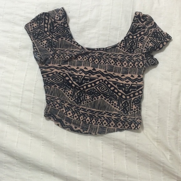 Charlotte Russe tribal print crop top
