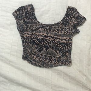 Charlotte Russe tribal print crop top