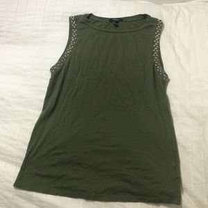 Forever21 green studded tank