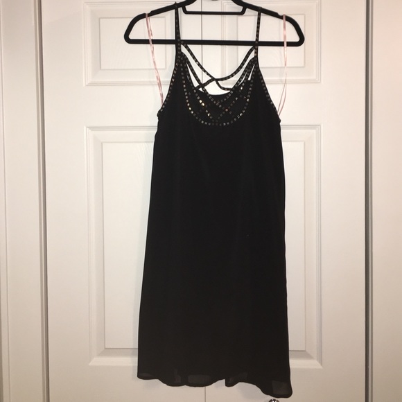 Black Cocktail Dress with Beading