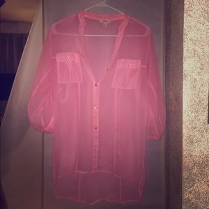 Sheer button down
