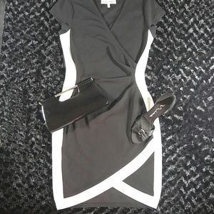 Color Block V-Neck Dress
