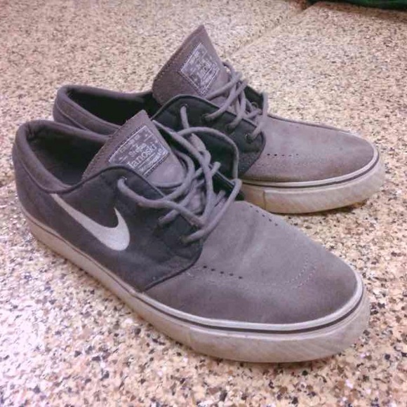 Grey suede Nike's