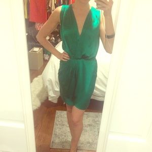 Amanda Uprichard Green Silk Dress