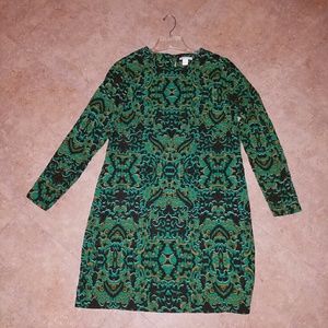 H&M long sleeve print dress